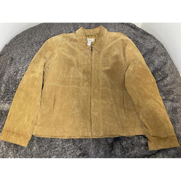 Sun River Clothing Co Men's Classic Light Brown Leather Jacket, Size XL - Picture 1 of 6